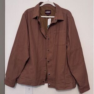 Alesbury Arlo Work Jacket Brown Cotton Canvas Utility Chore Coat Mens XL New hh